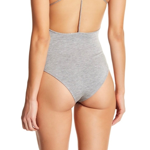 SALE❗️Sam Edelman Grey Strappy Cotton Bodysuit L - Picture 2 of 7